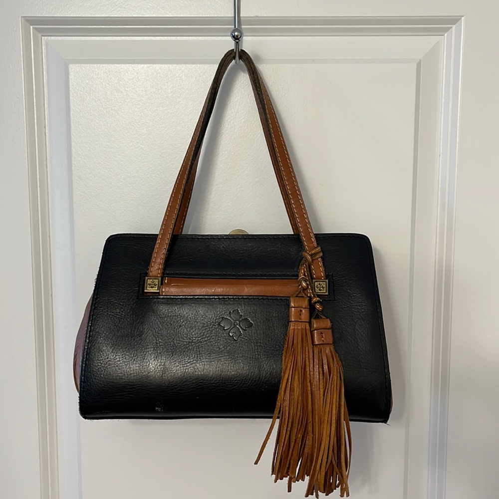 PATRICIA NASH Genuinely Leather Reversible Satchel Handbag